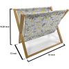 Ambesonne Romantic Magazine and Book Holder, Lilly Bouquet Valentines Day Themed Arrangement on Polka Dots Backdrop, Floor Rack Decor for Interior of Home & Office, 22″ x 19″, Pistachio Green White(Grey Yellow White)