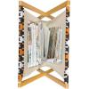 Ambesonne Romantic Magazine and Book Holder, Lilly Bouquet Valentines Day Themed Arrangement on Polka Dots Backdrop, Floor Rack Decor for Interior of Home & Office, 22″ x 19″, Pistachio Green White(Orange Black White)
