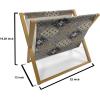 Ambesonne Romantic Magazine and Book Holder, Lilly Bouquet Valentines Day Themed Arrangement on Polka Dots Backdrop, Floor Rack Decor for Interior of Home & Office, 22″ x 19″, Pistachio Green White(Tan Black)