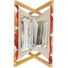 Ambesonne Romantic Magazine and Book Holder, Lilly Bouquet Valentines Day Themed Arrangement on Polka Dots Backdrop, Floor Rack Decor for Interior of Home & Office, 22″ x 19″, Pistachio Green White(Orange and Vermilion)