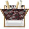 Ambesonne Romantic Magazine and Book Holder, Lilly Bouquet Valentines Day Themed Arrangement on Polka Dots Backdrop, Floor Rack Decor for Interior of Home & Office, 22″ x 19″, Pistachio Green White(Scarlet White Black)