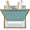 Ambesonne Romantic Magazine and Book Holder, Lilly Bouquet Valentines Day Themed Arrangement on Polka Dots Backdrop, Floor Rack Decor for Interior of Home & Office, 22″ x 19″, Pistachio Green White(Pale Blue Black White)
