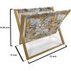 Ambesonne Romantic Magazine and Book Holder, Lilly Bouquet Valentines Day Themed Arrangement on Polka Dots Backdrop, Floor Rack Decor for Interior of Home & Office, 22″ x 19″, Pistachio Green White(Charcoal Grey Marigold)