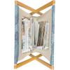 Ambesonne Romantic Magazine and Book Holder, Lilly Bouquet Valentines Day Themed Arrangement on Polka Dots Backdrop, Floor Rack Decor for Interior of Home & Office, 22″ x 19″, Pistachio Green White(Turquoise Navy Blue)