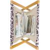 Ambesonne Romantic Magazine and Book Holder, Lilly Bouquet Valentines Day Themed Arrangement on Polka Dots Backdrop, Floor Rack Decor for Interior of Home & Office, 22″ x 19″, Pistachio Green White(Pink Black White)