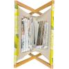 Ambesonne Romantic Magazine and Book Holder, Soft Colored Hearts in Love Valentines Day Repetitive Pattern, Floor Rack Decor for Interior of Home & Office, 22″ x 19″, Pale Yellow Pale Pink(Yellow Fern Green)