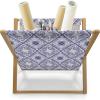 Ambesonne Romantic Magazine and Book Holder, Soft Colored Hearts in Love Valentines Day Repetitive Pattern, Floor Rack Decor for Interior of Home & Office, 22″ x 19″, Pale Yellow Pale Pink(White and Blue)