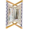 Ambesonne Romantic Magazine and Book Holder, Soft Colored Hearts in Love Valentines Day Repetitive Pattern, Floor Rack Decor for Interior of Home & Office, 22″ x 19″, Pale Yellow Pale Pink(Navy Blue White)
