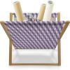 Ambesonne Romantic Magazine and Book Holder, Soft Colored Hearts in Love Valentines Day Repetitive Pattern, Floor Rack Decor for Interior of Home & Office, 22″ x 19″, Pale Yellow Pale Pink(Mauve Lilac)