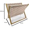 Ambesonne Romantic Magazine and Book Holder, Soft Colored Hearts in Love Valentines Day Repetitive Pattern, Floor Rack Decor for Interior of Home & Office, 22″ x 19″, Pale Yellow Pale Pink(Pale Yellow Pale Pink)