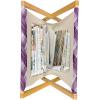 Ambesonne Romantic Magazine and Book Holder, Soft Colored Hearts in Love Valentines Day Repetitive Pattern, Floor Rack Decor for Interior of Home & Office, 22″ x 19″, Pale Yellow Pale Pink(Violet White)