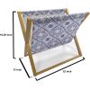 Ambesonne Romantic Magazine and Book Holder, Soft Colored Hearts in Love Valentines Day Repetitive Pattern, Floor Rack Decor for Interior of Home & Office, 22″ x 19″, Pale Yellow Pale Pink(White and Blue)