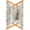 Ambesonne Romantic Magazine and Book Holder, Soft Colored Hearts in Love Valentines Day Repetitive Pattern, Floor Rack Decor for Interior of Home & Office, 22″ x 19″, Pale Yellow Pale Pink(Pale Blue Purple White)