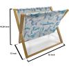 Ambesonne Romantic Magazine and Book Holder, Soft Colored Hearts in Love Valentines Day Repetitive Pattern, Floor Rack Decor for Interior of Home & Office, 22″ x 19″, Pale Yellow Pale Pink(Turquoise White)