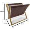 Ambesonne Romantic Magazine and Book Holder, Soft Colored Hearts in Love Valentines Day Repetitive Pattern, Floor Rack Decor for Interior of Home & Office, 22″ x 19″, Pale Yellow Pale Pink(Brown Beige)