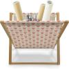 Ambesonne Romantic Magazine and Book Holder, Soft Colored Hearts in Love Valentines Day Repetitive Pattern, Floor Rack Decor for Interior of Home & Office, 22″ x 19″, Pale Yellow Pale Pink(Pale Yellow Pale Pink)