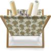 Ambesonne Romantic Magazine and Book Holder, Soft Colored Hearts in Love Valentines Day Repetitive Pattern, Floor Rack Decor for Interior of Home & Office, 22″ x 19″, Pale Yellow Pale Pink(Mustard)