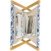 Ambesonne Romantic Magazine and Book Holder, Soft Colored Hearts in Love Valentines Day Repetitive Pattern, Floor Rack Decor for Interior of Home & Office, 22″ x 19″, Pale Yellow Pale Pink(Blue and White)