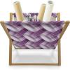 Ambesonne Romantic Magazine and Book Holder, Soft Colored Hearts in Love Valentines Day Repetitive Pattern, Floor Rack Decor for Interior of Home & Office, 22″ x 19″, Pale Yellow Pale Pink(Violet White)
