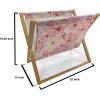 Ambesonne Romantic Magazine and Book Holder, Soft Colored Hearts in Love Valentines Day Repetitive Pattern, Floor Rack Decor for Interior of Home & Office, 22″ x 19″, Pale Yellow Pale Pink(Pink Yellow)