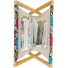 Ambesonne Romantic Magazine and Book Holder, Valentines Day Theme Heart Shaped Love You Balloons Happiness Birthday, Floor Rack Decor for Interior of Home & Office, 22″ x 19″, Dark Coral and White(Charcoal Grey and Multicolor)
