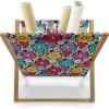 Ambesonne Romantic Magazine and Book Holder, Valentines Day Theme Heart Shaped Love You Balloons Happiness Birthday, Floor Rack Decor for Interior of Home & Office, 22″ x 19″, Dark Coral and White(Charcoal Grey and Multicolor)