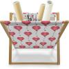 Ambesonne Romantic Magazine and Book Holder, Valentines Day Theme Heart Shaped Love You Balloons Happiness Birthday, Floor Rack Decor for Interior of Home & Office, 22″ x 19″, Dark Coral and White(Dark Coral and White)