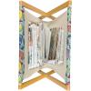 Ambesonne Romantic Magazine and Book Holder, Valentines Day Theme Heart Shaped Love You Balloons Happiness Birthday, Floor Rack Decor for Interior of Home & Office, 22″ x 19″, Dark Coral and White(Seafoam and Multicolor)