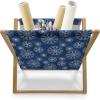 Ambesonne Romantic Magazine and Book Holder, Valentines Day Theme Heart Shaped Love You Balloons Happiness Birthday, Floor Rack Decor for Interior of Home & Office, 22″ x 19″, Dark Coral and White(Night Blue and White)