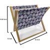 Ambesonne Romantic Magazine and Book Holder, Valentines Day Theme Heart Shaped Love You Balloons Happiness Birthday, Floor Rack Decor for Interior of Home & Office, 22″ x 19″, Dark Coral and White(Dark Purple Multicolor)