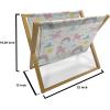 Ambesonne Romantic Magazine and Book Holder, Valentine’s Day Themed Layout Petite Girly Heart Mothers Day Love Inspired, Floor Rack Decor for Interior of Home & Office, 22″ x 19″, Pink and White(Pale Pink Pale Blue)