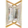 Ambesonne Romantic Magazine and Book Holder, Valentine’s Day Themed Layout Petite Girly Heart Mothers Day Love Inspired, Floor Rack Decor for Interior of Home & Office, 22″ x 19″, Pink and White(Pale Coffee and White)
