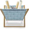 Ambesonne Romantic Magazine and Book Holder, Valentine’s Day Themed Layout Petite Girly Heart Mothers Day Love Inspired, Floor Rack Decor for Interior of Home & Office, 22″ x 19″, Pink and White(Pale Blue White)