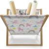 Ambesonne Romantic Magazine and Book Holder, Valentine’s Day Themed Layout Petite Girly Heart Mothers Day Love Inspired, Floor Rack Decor for Interior of Home & Office, 22″ x 19″, Pink and White(Pale Pink Pale Blue)