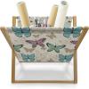Ambesonne Romantic Magazine and Book Holder, Valentine’s Day Themed Layout Petite Girly Heart Mothers Day Love Inspired, Floor Rack Decor for Interior of Home & Office, 22″ x 19″, Pink and White(Eggshell Multicolor)