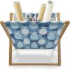 Ambesonne Romantic Magazine and Book Holder, Valentine’s Day Themed Layout Petite Girly Heart Mothers Day Love Inspired, Floor Rack Decor for Interior of Home & Office, 22″ x 19″, Pink and White(Pale Azure Blue White)