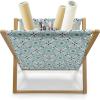 Ambesonne Romantic Magazine and Book Holder, Valentine’s Day Themed Layout Petite Girly Heart Mothers Day Love Inspired, Floor Rack Decor for Interior of Home & Office, 22″ x 19″, Pink and White(Seafoam Grey)