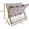 Ambesonne Romantic Magazine and Book Holder, Valentine’s Day Themed Layout Petite Girly Heart Mothers Day Love Inspired, Floor Rack Decor for Interior of Home & Office, 22″ x 19″, Pink and White(Pale Pink Charcoal Grey)