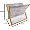 Ambesonne Romantic Magazine and Book Holder, Valentine’s Day Themed Layout Petite Girly Heart Mothers Day Love Inspired, Floor Rack Decor for Interior of Home & Office, 22″ x 19″, Pink and White(Pale Pink White)