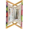 Ambesonne Rose Magazine and Book Holder, Romantic Theme Flower Petals Bouquets Lovers Valentine’s Days Blossoms, Floor Rack Decor for Interior of Home & Office, 22″ x 19″, Lime Green and Multicolor(Lime Green and Multicolor)