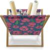 Ambesonne Rose Magazine and Book Holder, Romantic Theme Flower Petals Bouquets Lovers Valentine’s Days Blossoms, Floor Rack Decor for Interior of Home & Office, 22″ x 19″, Lime Green and Multicolor(Pink Violet Blue Green)