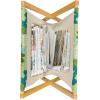 Ambesonne Rose Magazine and Book Holder, Romantic Theme Flower Petals Bouquets Lovers Valentine’s Days Blossoms, Floor Rack Decor for Interior of Home & Office, 22″ x 19″, Lime Green and Multicolor(Green and Turquoise)