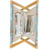 Ambesonne Rose Magazine and Book Holder, Romantic Theme Flower Petals Bouquets Lovers Valentine’s Days Blossoms, Floor Rack Decor for Interior of Home & Office, 22″ x 19″, Lime Green and Multicolor(Pale Azure Blue and Sepia)