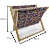Ambesonne Rose Magazine and Book Holder, Romantic Theme Flower Petals Bouquets Lovers Valentine’s Days Blossoms, Floor Rack Decor for Interior of Home & Office, 22″ x 19″, Lime Green and Multicolor(Dark Orange and Pink)