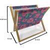 Ambesonne Rose Magazine and Book Holder, Romantic Theme Flower Petals Bouquets Lovers Valentine’s Days Blossoms, Floor Rack Decor for Interior of Home & Office, 22″ x 19″, Lime Green and Multicolor(Pink Violet Blue Green)