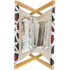 Ambesonne Roses Magazine and Book Holder, Flowers Petals and Buds on Plain Backdrop Valentines Day Themed Print, Floor Rack Decor for Interior of Home & Office, 22″ x 19″, Vermilion Emerald White(Vermilion Emerald White)
