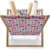Ambesonne Roses Magazine and Book Holder, Flowers Petals and Buds on Plain Backdrop Valentines Day Themed Print, Floor Rack Decor for Interior of Home & Office, 22″ x 19″, Vermilion Emerald White(Sea Blue Dark Coral)