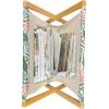 Ambesonne Roses Magazine and Book Holder, Flowers Petals and Buds on Plain Backdrop Valentines Day Themed Print, Floor Rack Decor for Interior of Home & Office, 22″ x 19″, Vermilion Emerald White(Laurel Green Salmon)