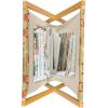 Ambesonne Roses Magazine and Book Holder, Flowers Petals and Buds on Plain Backdrop Valentines Day Themed Print, Floor Rack Decor for Interior of Home & Office, 22″ x 19″, Vermilion Emerald White(Pale Camel Dark Mustard)