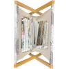 Ambesonne Roses Magazine and Book Holder, Flowers Petals and Buds on Plain Backdrop Valentines Day Themed Print, Floor Rack Decor for Interior of Home & Office, 22″ x 19″, Vermilion Emerald White(Grey Dark Seafoam)